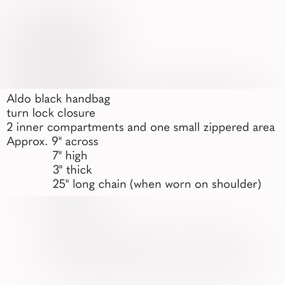Aldo black chain bag - Picture 7 of 7